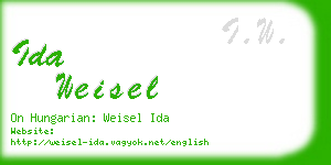 ida weisel business card